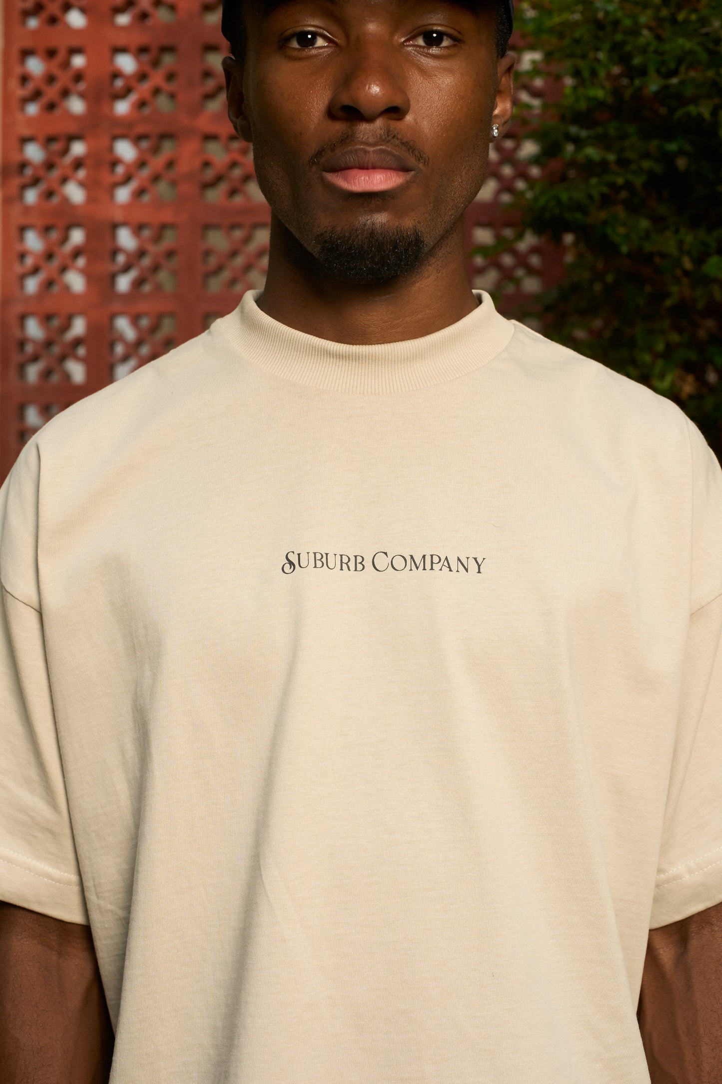 FLOWERS BOXY TEE BEGE