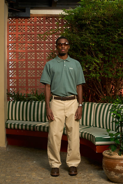 PREMIUM STRIPE POLO  VERDE