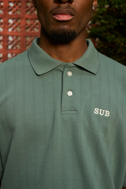 PREMIUM STRIPE POLO  VERDE