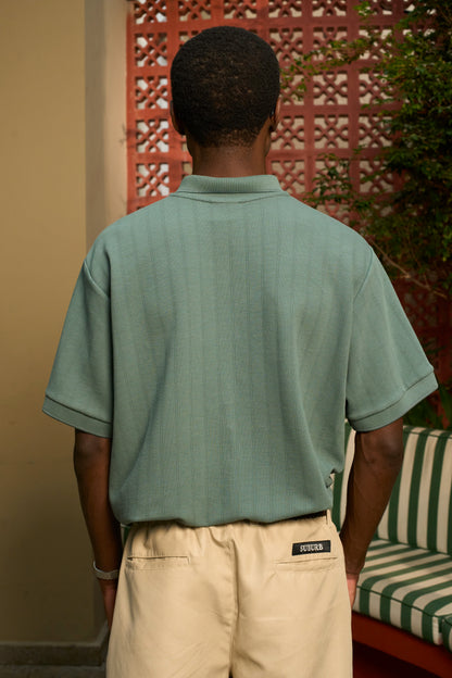 PREMIUM STRIPE POLO  VERDE