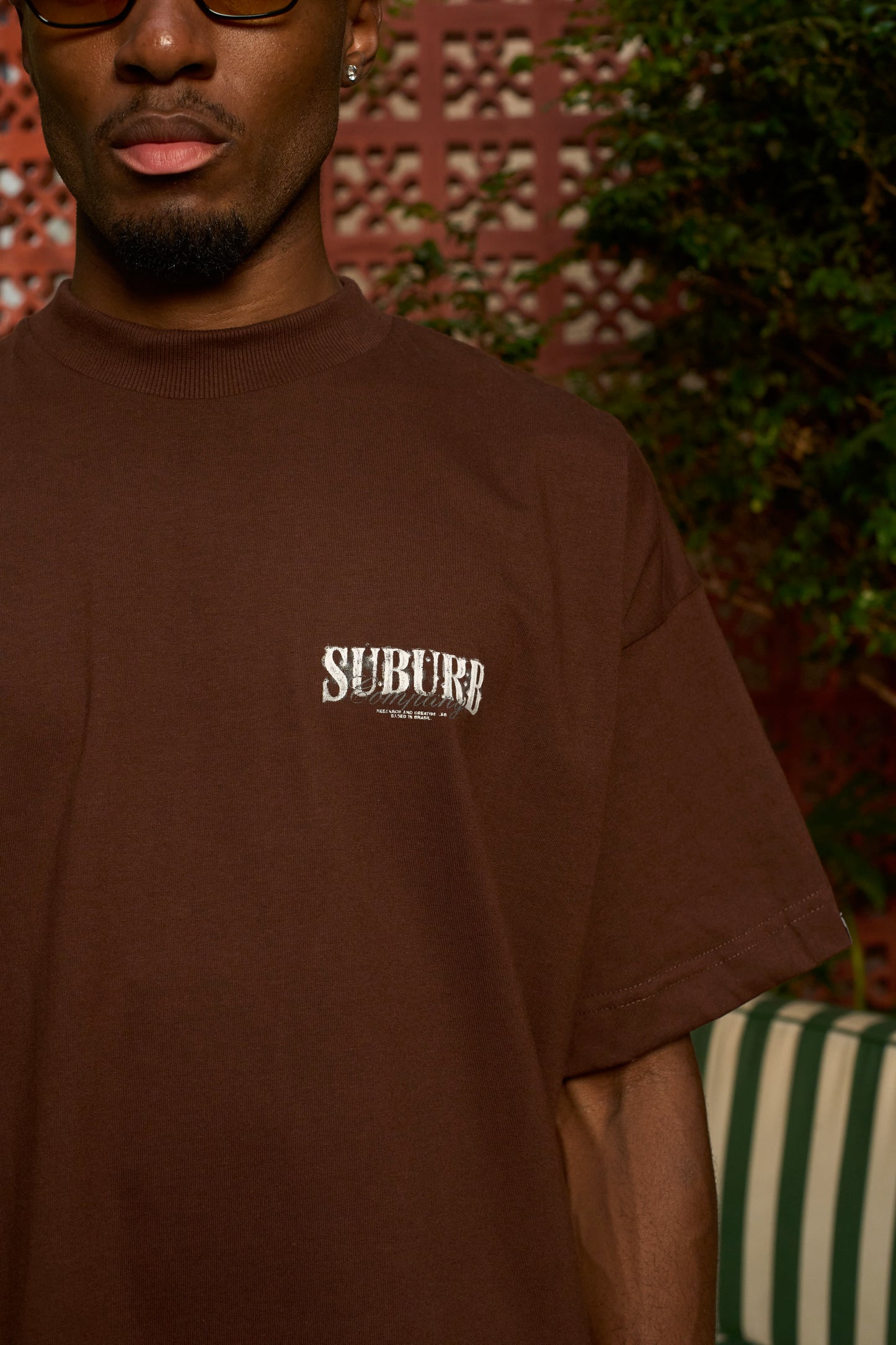 VINTAGE LOGO BOXY TEE MARROM