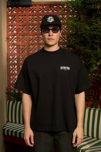 VINTAGE LOGO BOXY TEE PRETO