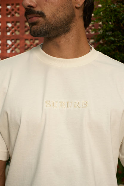 EMBROIDERY REGULAR TEE OFF WHITE