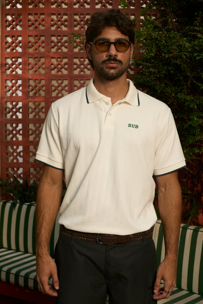 PREMIUM STRIPE POLO  BRANCO