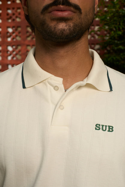 PREMIUM STRIPE POLO  BRANCO