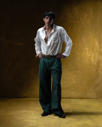 "OITICICA" CALCA ALFAIATARIA MUSGO