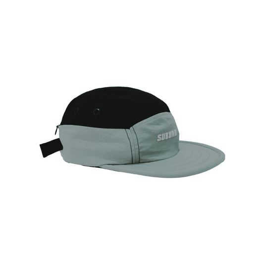 BONE SIX PANEL POCKET PRETO/VERDE