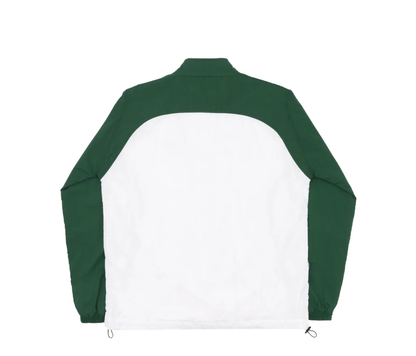 Double Cut Jacket in White/Green