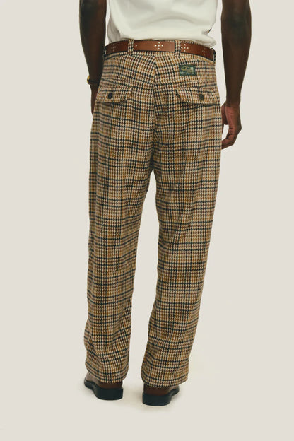 Calca Wide Chino Pied Poule