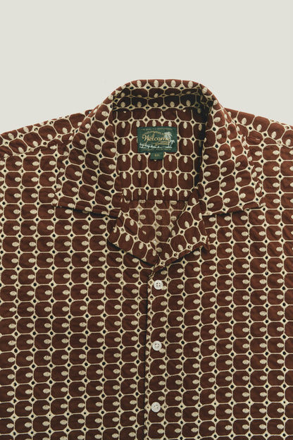 Camisa Duvivier Bordada MC  Marrom