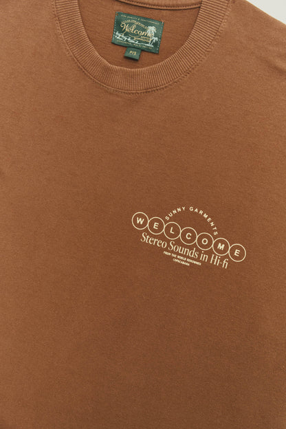 TShirt Boxy Fit Stereo Sounds  Marrom