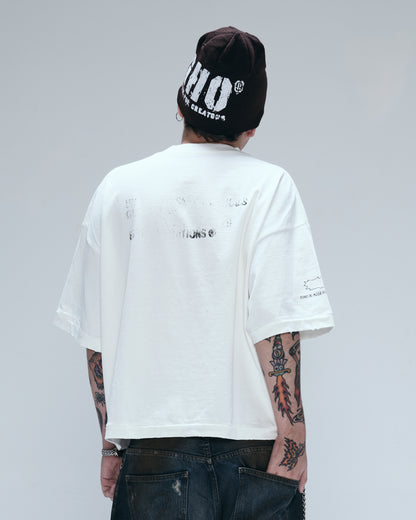 ZINE OVERBOXY HEAVY TEE - OFF WHITE