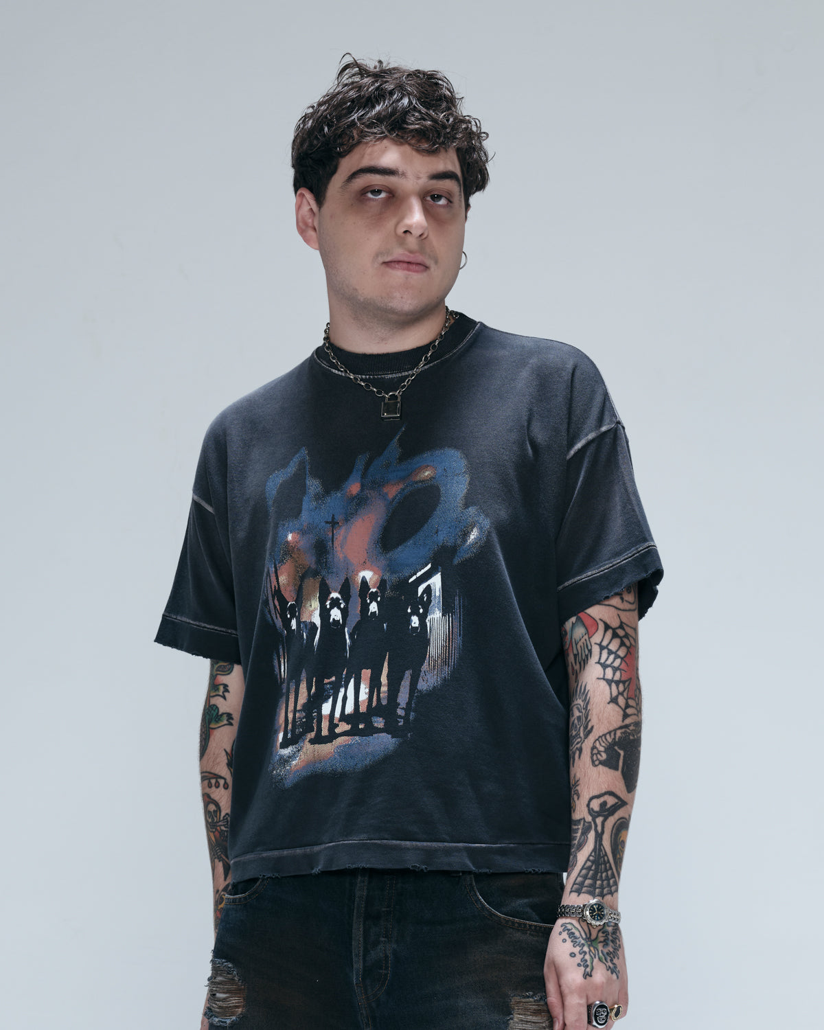 DOGTOWN BOXY TEE - FADED BLACK