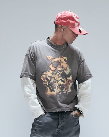LAST RACE BOXY TEE - FADED SAND