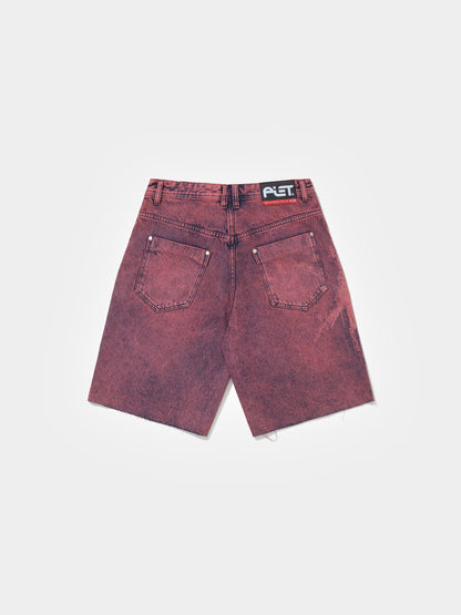 Distressed Denim Shorts  Violet