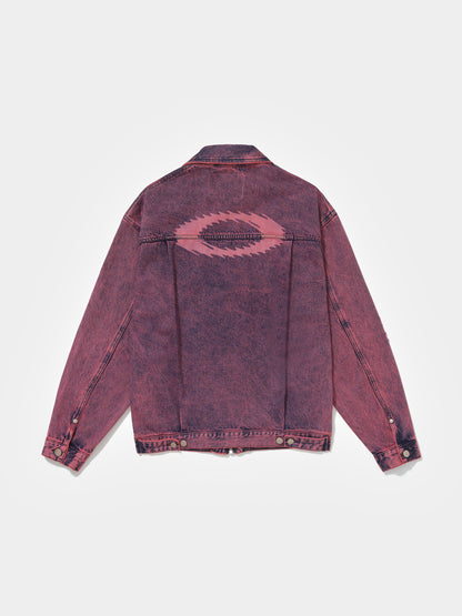 Distressed Denim Jacket  Violet