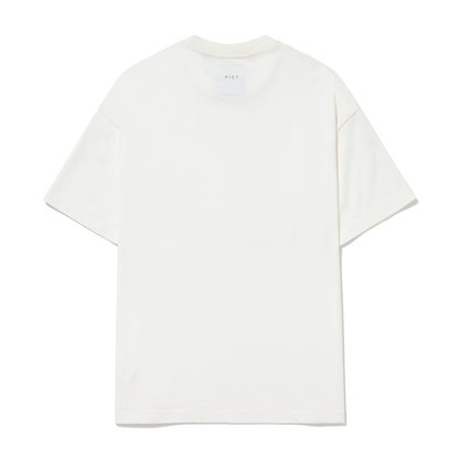 Foil Nano Logo Tshirt  Bone White