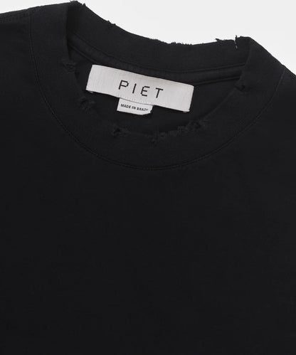 Piet F.C. Knitted Sleeve Tshirt  Vintage Black/Black