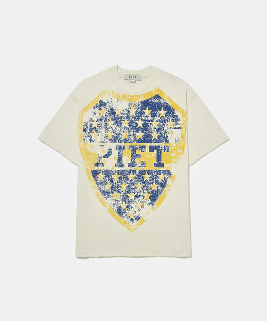 Emblem Relaxed Tshirt  Bone White