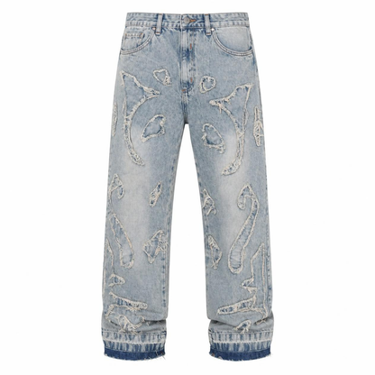 Calça Baggy Patchwork  Vintage