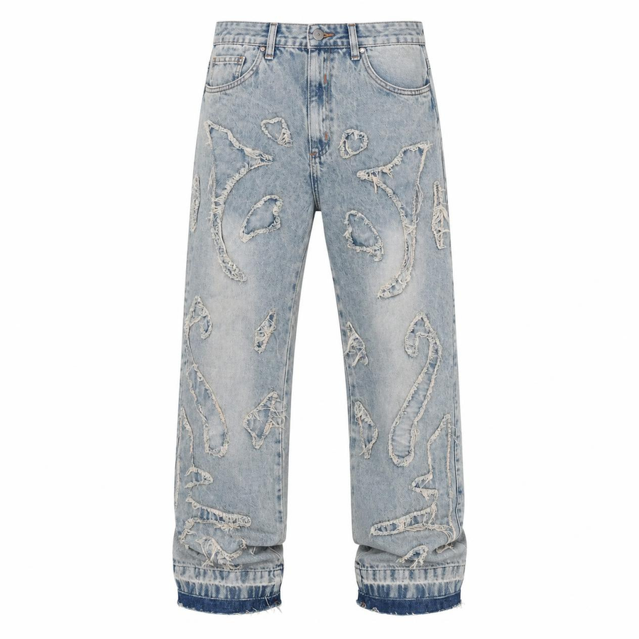 Calça Baggy Patchwork  Vintage