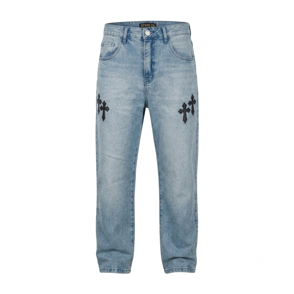 Calça Baggy Vintage Cruz Preta