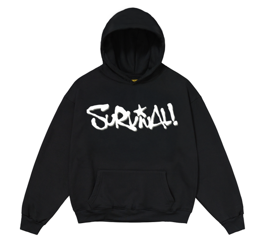 HOODIE SPRAY LOGO (PRETO E BRANCO)