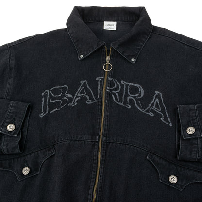Jaqueta Jeans Mascarados Estonada Preta