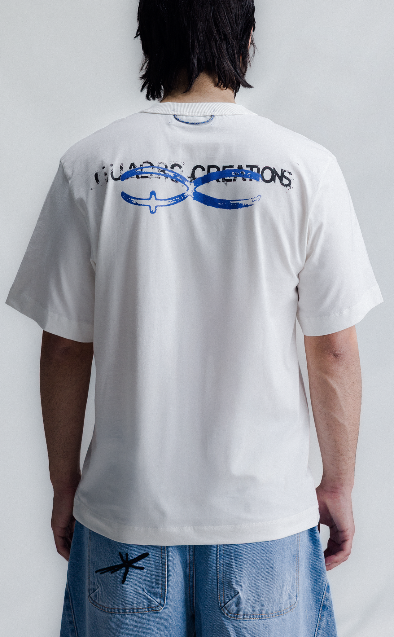 TSHIRT QUADRO CREATIONS REGULAR OFF WHITE