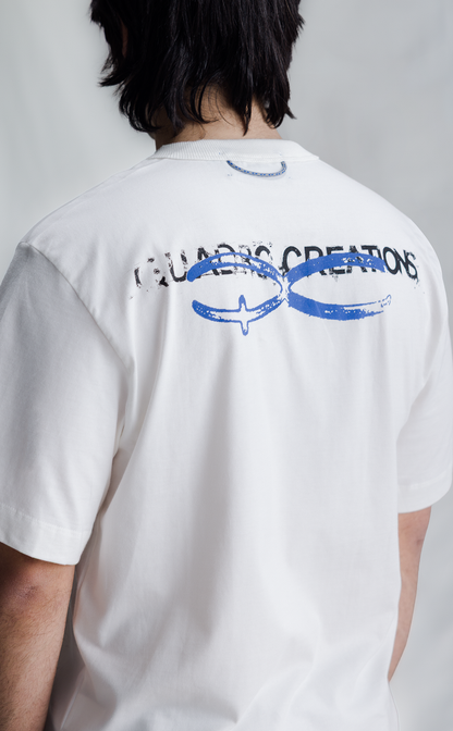 TSHIRT QUADRO CREATIONS REGULAR OFF WHITE