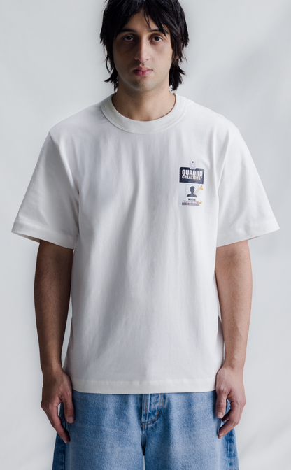 TSHIRT FRAME TEMPORARY BADGE REGULAR OFF WHITE