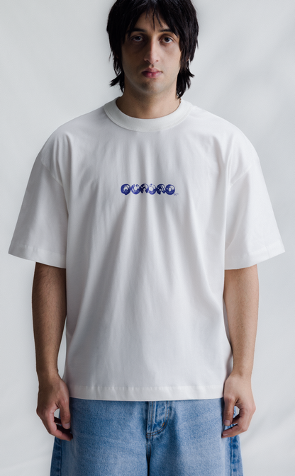 TSHIRT QUADROS CRADLE BOXY OFF WHITE