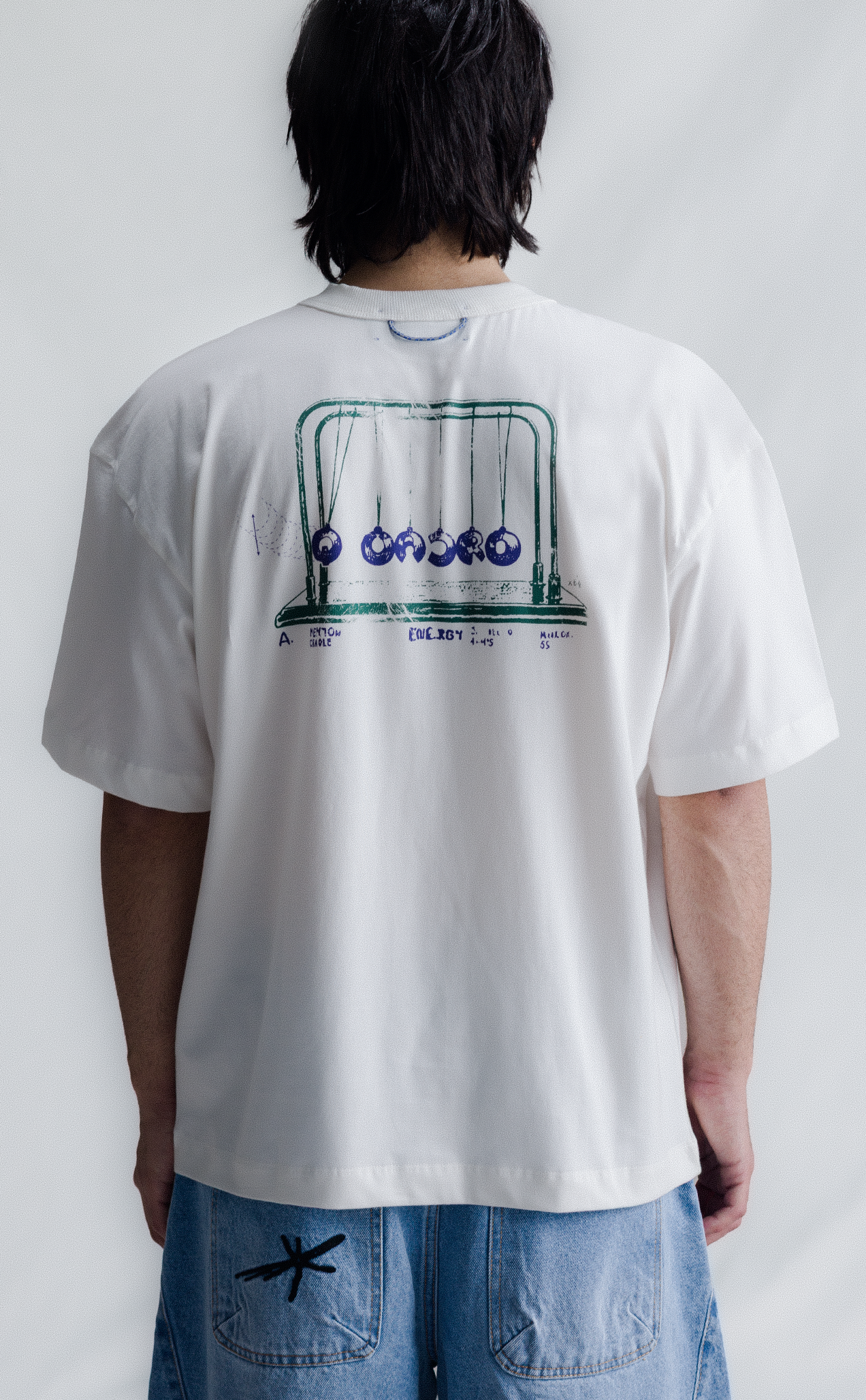 TSHIRT QUADROS CRADLE BOXY OFF WHITE
