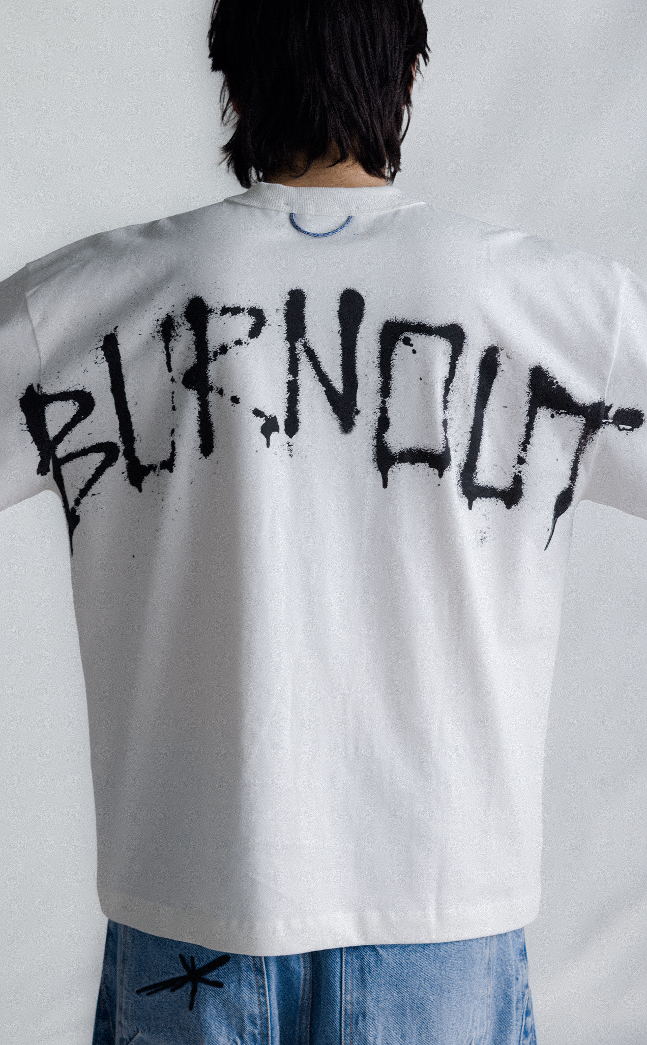 TSHIRT GRAFITE BURNOUT BOXY OFF WHITE