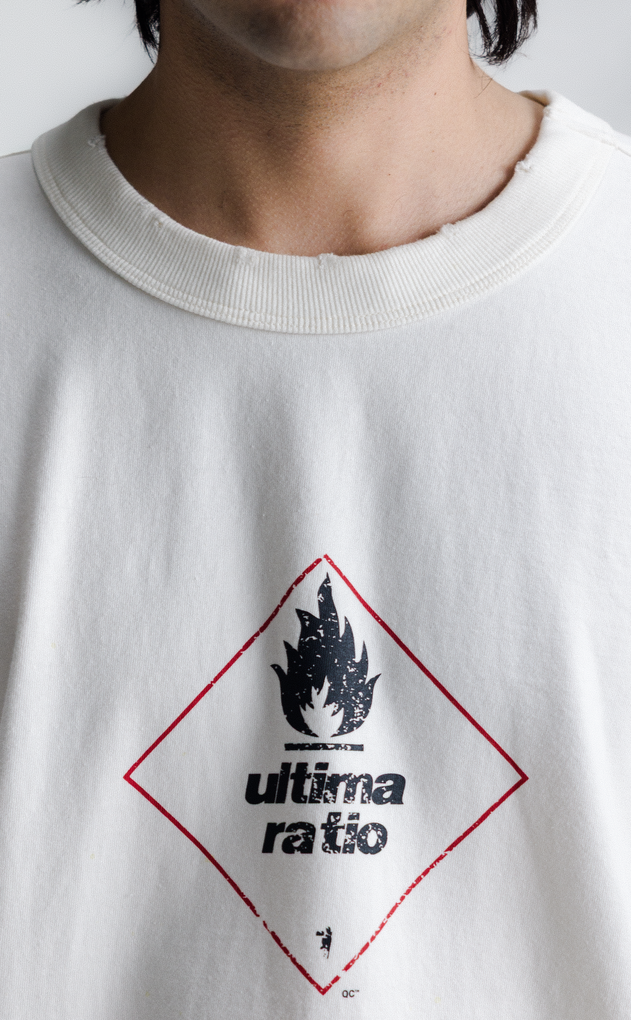 TSHIRT ULTIMA RATIO BOXY TEARED OFF WHITE