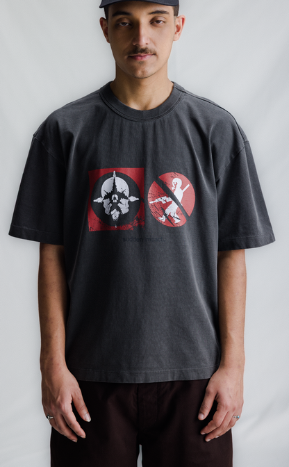 TSHIRT SUDDEN IMPACT BOXY STONED BLACK