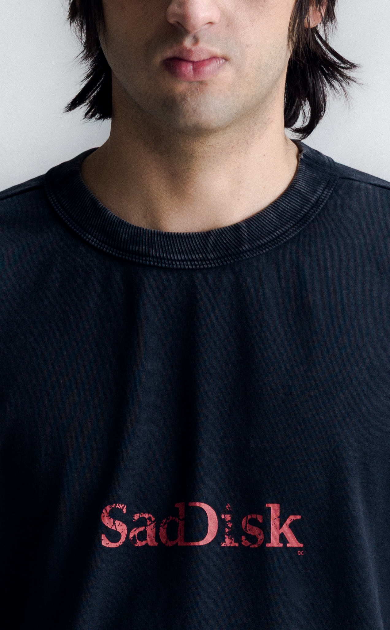 TSHIRT SADISCK BOXY WASHED GREY