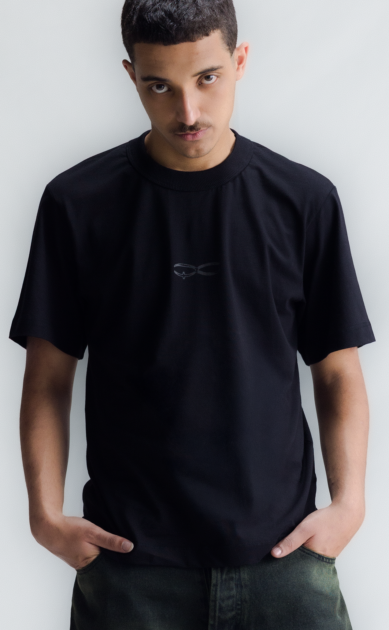 TSHIRT QUADRO CREATIONS REGULAR BLACK