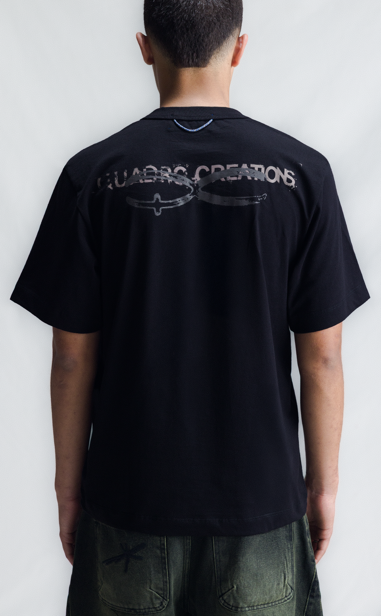 TSHIRT QUADRO CREATIONS REGULAR BLACK
