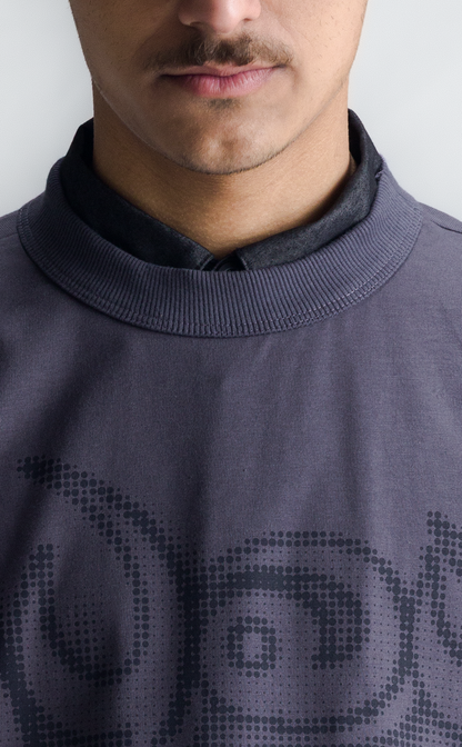 TSHIRT QUADRO TRIBE BOXY DARK GREY