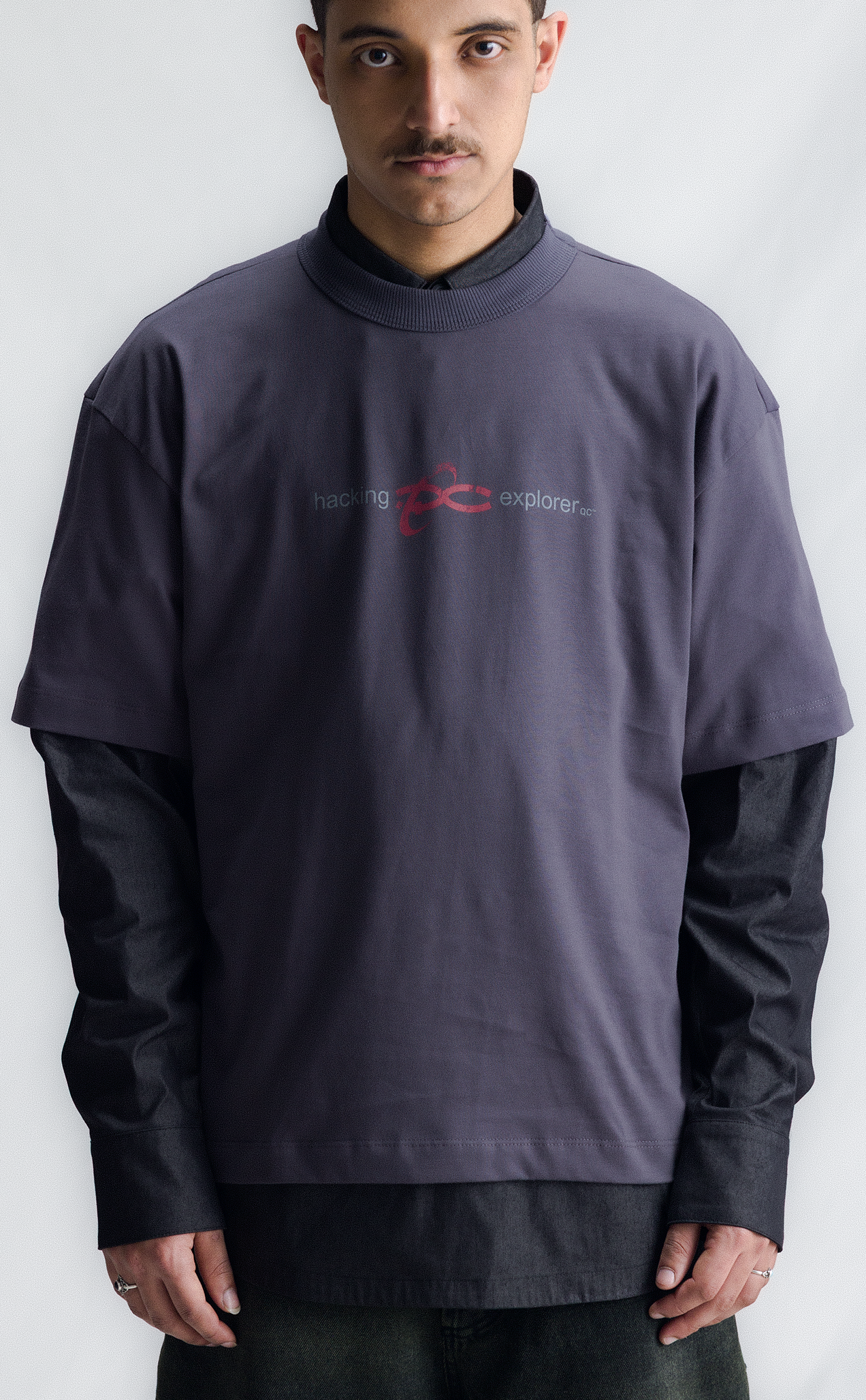 TSHIRT HACKING ACTIVITIES BOXY DARK GREY