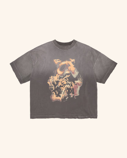 LAST RACE BOXY TEE - FADED SAND