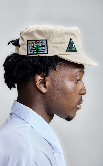 COMBAT PATCH HAT BEIGE