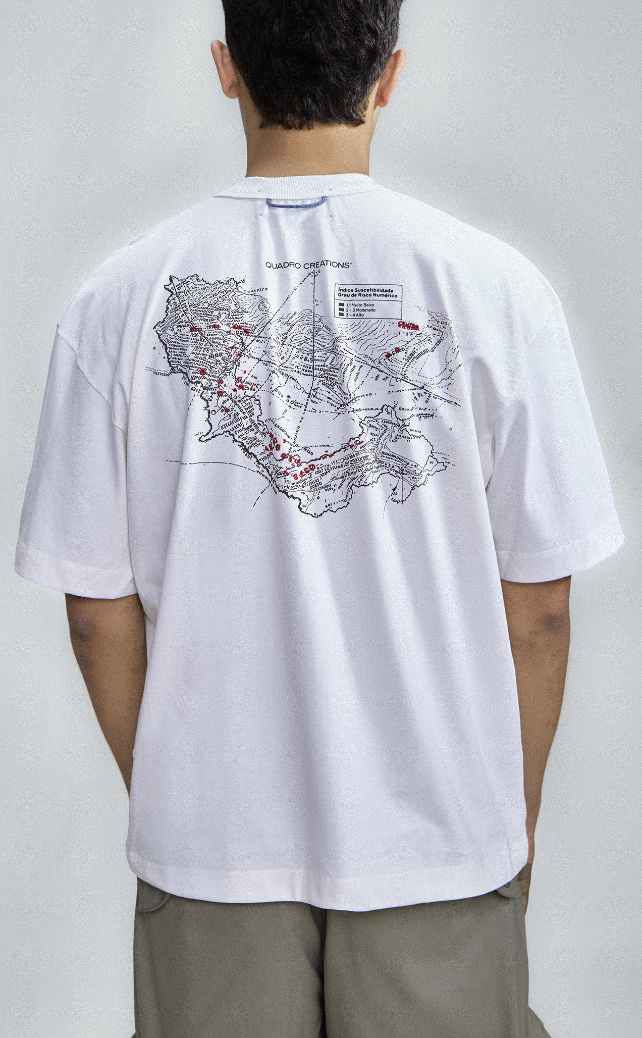 TSHIRT QC MAPS BOXY OFF WHITE