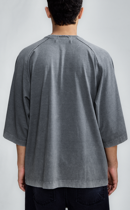 TSHIRT QC POSTART RAGLAN OVER MARBLE GREY