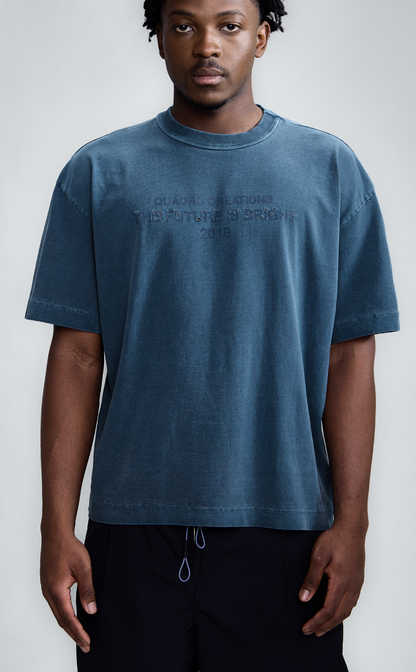 TSHIRT QC FUTURE BOXY WASHED BLUE