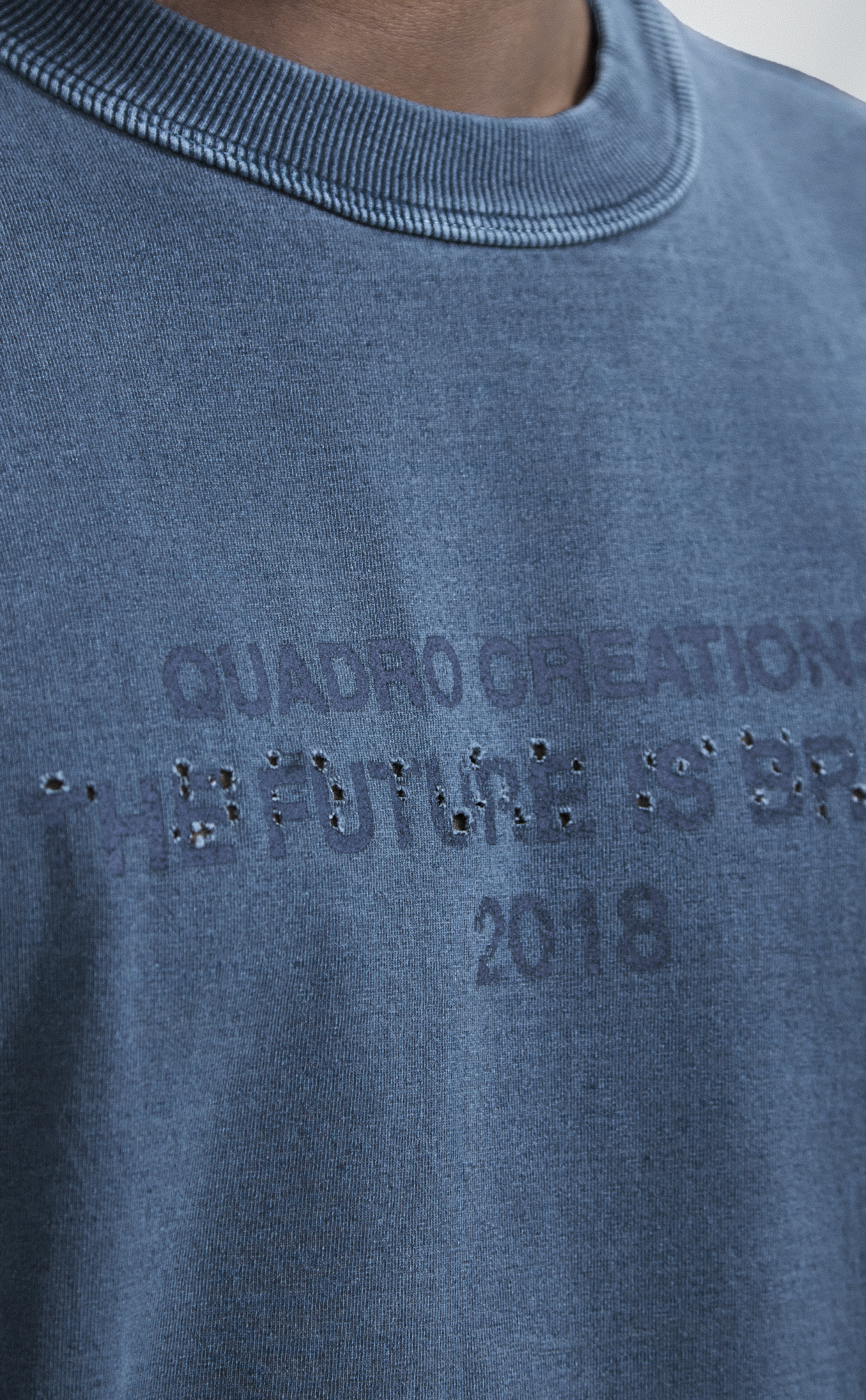 TSHIRT QC FUTURE BOXY WASHED BLUE