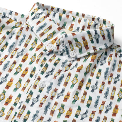CAMISA DE BOTÂO "RELÓGIOS"
