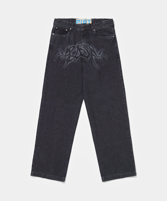 Loose Fit Black Denim  Black