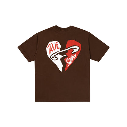 TEE TRUE "BROKEN" MARROM